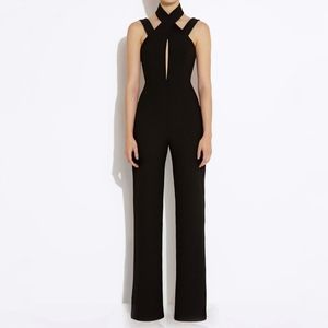 NWT AQ/AQ halter slit black Simmer jumpsuit